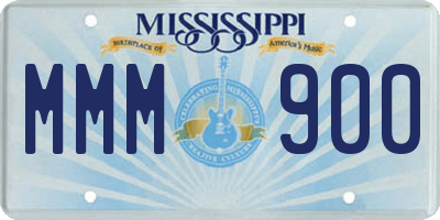 MS license plate MMM900