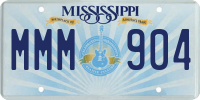 MS license plate MMM904