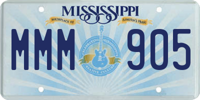 MS license plate MMM905