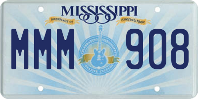 MS license plate MMM908
