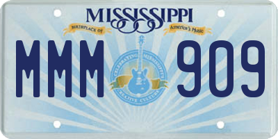 MS license plate MMM909