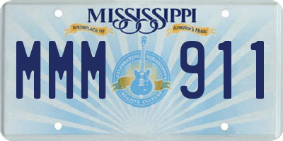 MS license plate MMM911