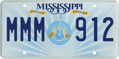 MS license plate MMM912