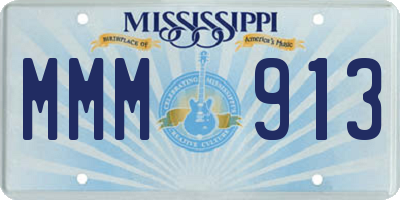 MS license plate MMM913