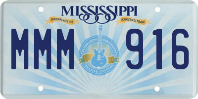 MS license plate MMM916