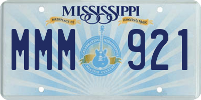 MS license plate MMM921