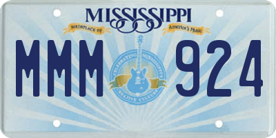 MS license plate MMM924