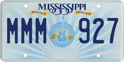 MS license plate MMM927
