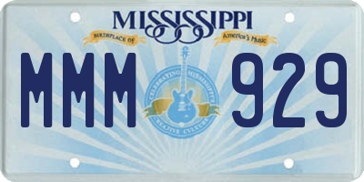 MS license plate MMM929