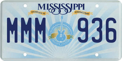 MS license plate MMM936