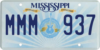 MS license plate MMM937