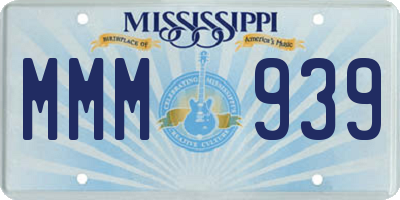 MS license plate MMM939