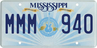 MS license plate MMM940