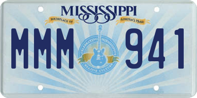 MS license plate MMM941