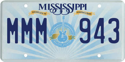 MS license plate MMM943