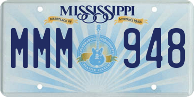 MS license plate MMM948