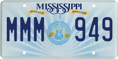 MS license plate MMM949