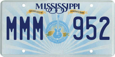 MS license plate MMM952