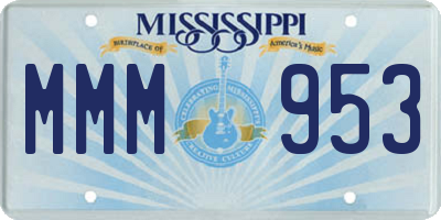 MS license plate MMM953