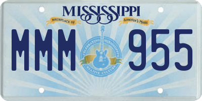 MS license plate MMM955