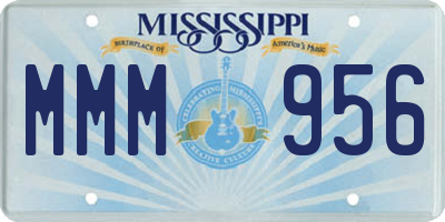 MS license plate MMM956