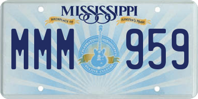 MS license plate MMM959