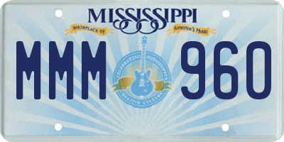 MS license plate MMM960