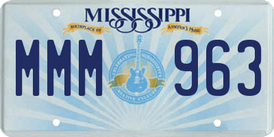 MS license plate MMM963