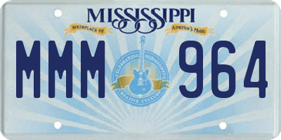 MS license plate MMM964