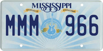 MS license plate MMM966