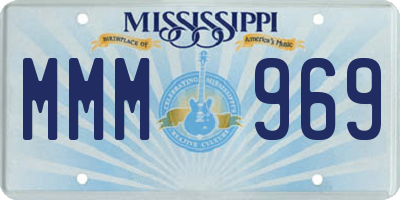 MS license plate MMM969