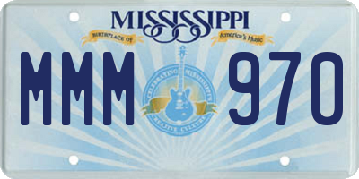 MS license plate MMM970