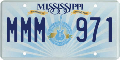 MS license plate MMM971