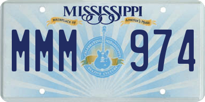 MS license plate MMM974
