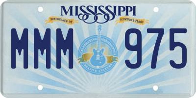 MS license plate MMM975
