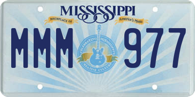 MS license plate MMM977