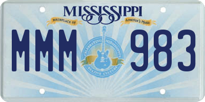 MS license plate MMM983