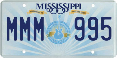 MS license plate MMM995