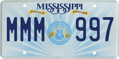 MS license plate MMM997