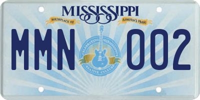 MS license plate MMN002
