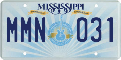 MS license plate MMN031