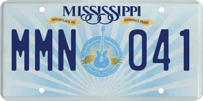 MS license plate MMN041