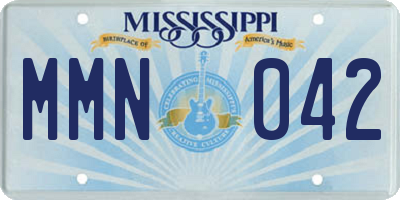 MS license plate MMN042