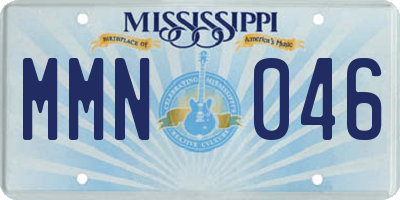 MS license plate MMN046
