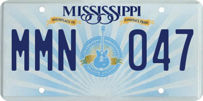 MS license plate MMN047