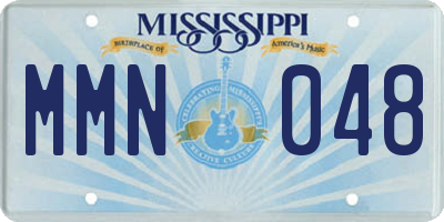 MS license plate MMN048