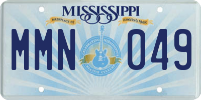 MS license plate MMN049