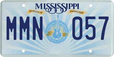 MS license plate MMN057