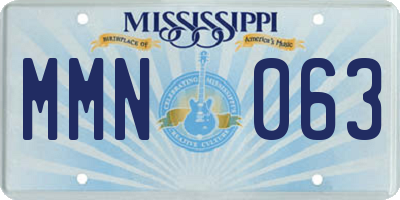 MS license plate MMN063