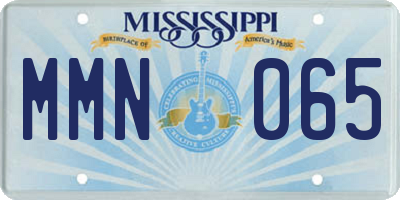 MS license plate MMN065
